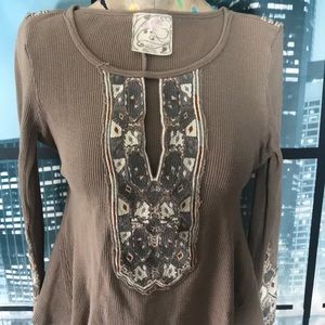 Free People Embroidered Top